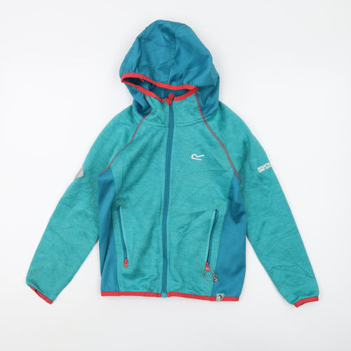 Regatta Boys Green Full Zip Hoodie 8 Years Outdoor Style