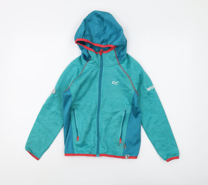 Regatta Boys Green Full Zip Hoodie 8 Years Outdoor Style
