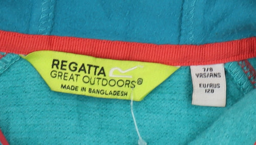 Regatta Boys Green Full Zip Hoodie 8 Years Outdoor Style