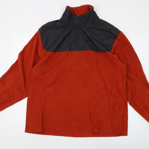 Nautica Men's XL Red 1/4 Zip Fleece Sweatshirt