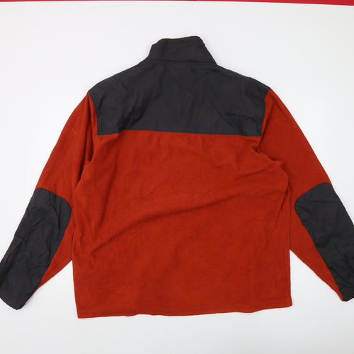 Nautica Men's XL Red 1/4 Zip Fleece Sweatshirt