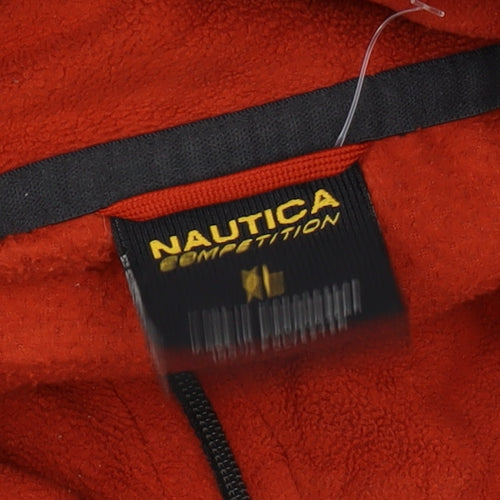 Nautica Men's XL Red 1/4 Zip Fleece Sweatshirt
