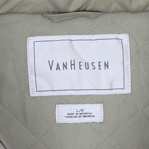 Van Heusen Women's Beige Quilted Waistcoat, L