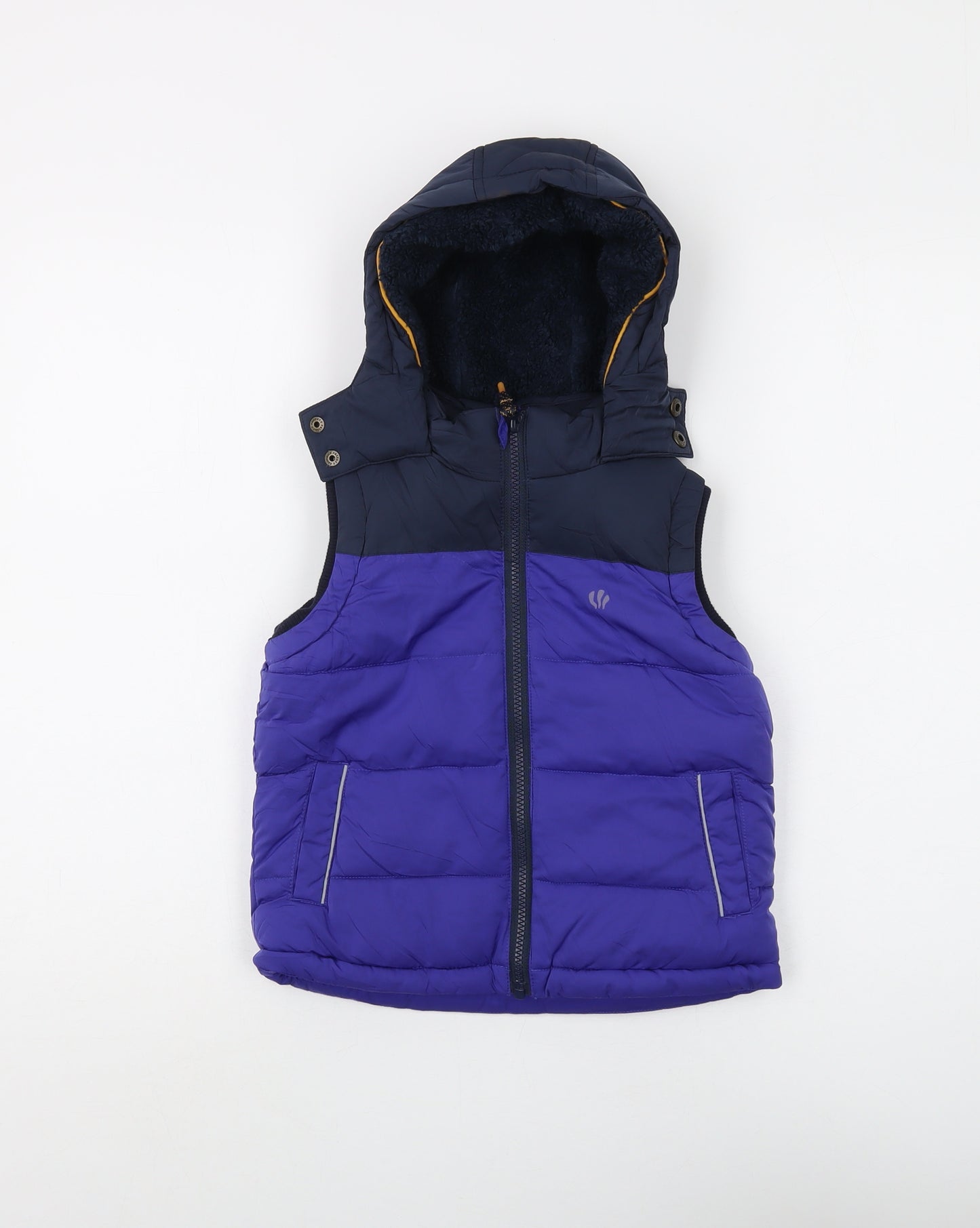 FatFace Boys Purple Hooded Bodywarmer Jacket 3-4 Years