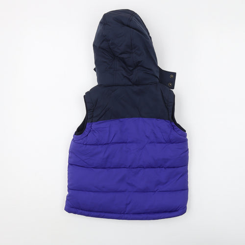 FatFace Boys Purple Hooded Bodywarmer Jacket 3-4 Years