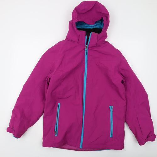 Crane Unisex Kids Pink Puffer Jacket, 16 Years, Hooded, Winter