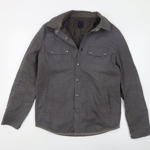 Gap Men's Grey Military Jacket - M, Cotton Mix