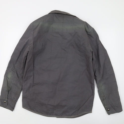 Gap Men's Grey Military Jacket - M, Cotton Mix