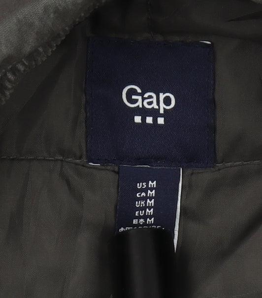 Gap Men's Grey Military Jacket - M, Cotton Mix