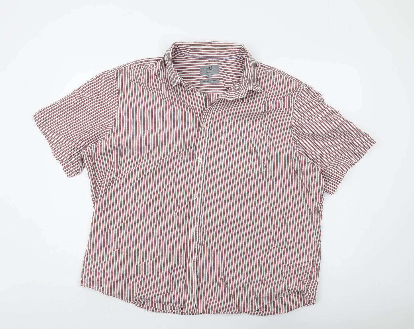 Marks and Spencer Men's Multicoloured 2XL Striped Shirt