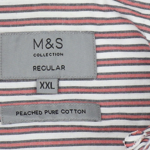 Marks and Spencer Men's Multicoloured 2XL Striped Shirt