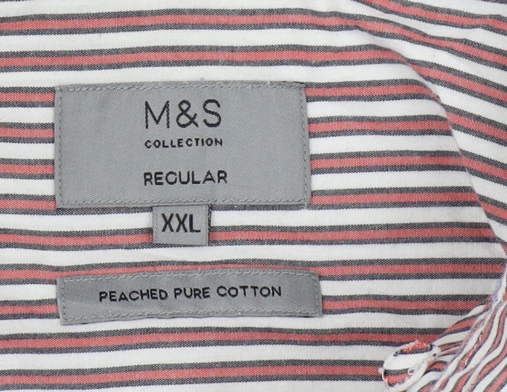Marks and Spencer Men's Multicoloured 2XL Striped Shirt