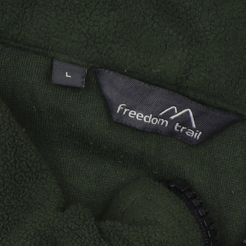 Freedom Trail Men's Green Fleece Windbreaker Jacket L