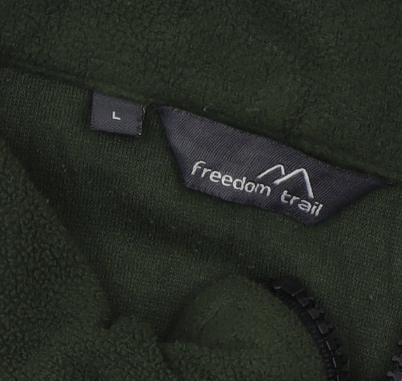 Freedom Trail Men's Green Fleece Windbreaker Jacket L