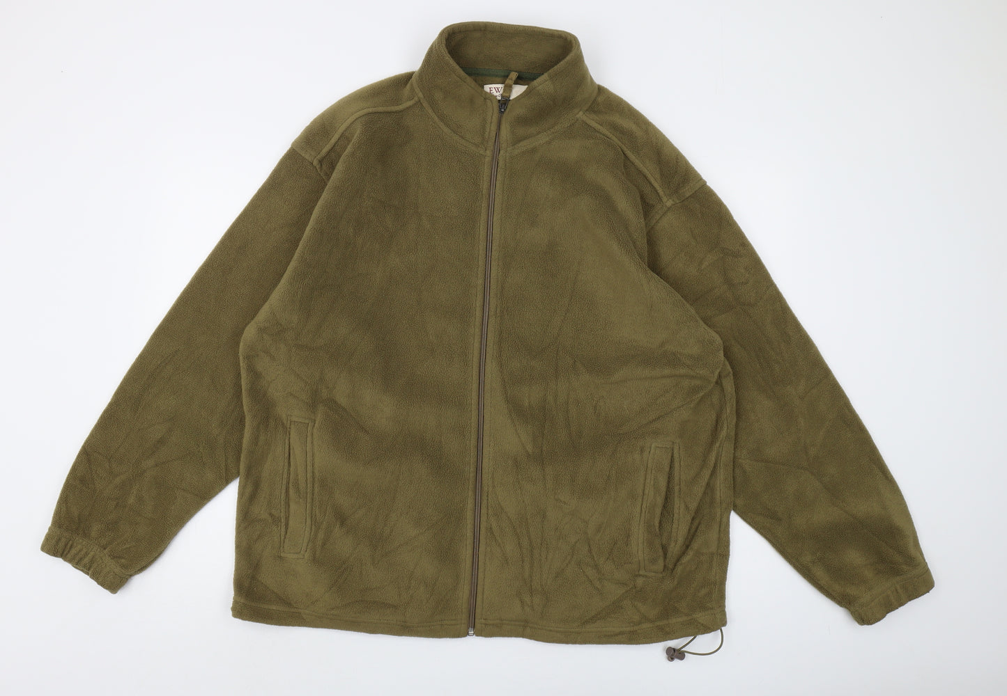 EWM Men's Green Full Zip Fleece Sweatshirt L