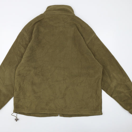 EWM Men's Green Full Zip Fleece Sweatshirt L