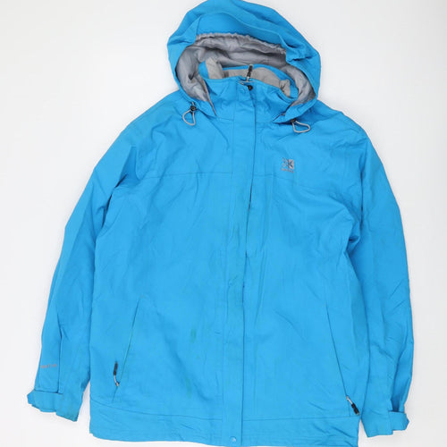 Karrimor Women's Blue Parka Jacket Size 14 Waterproof