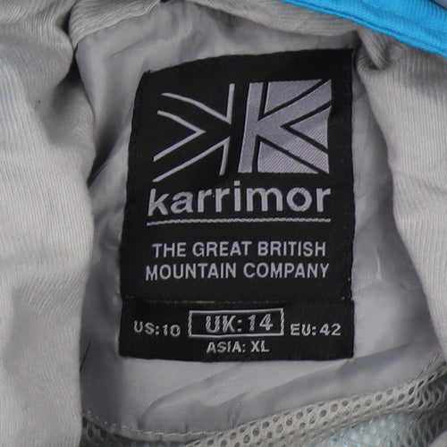 Karrimor Women's Blue Parka Jacket Size 14 Waterproof