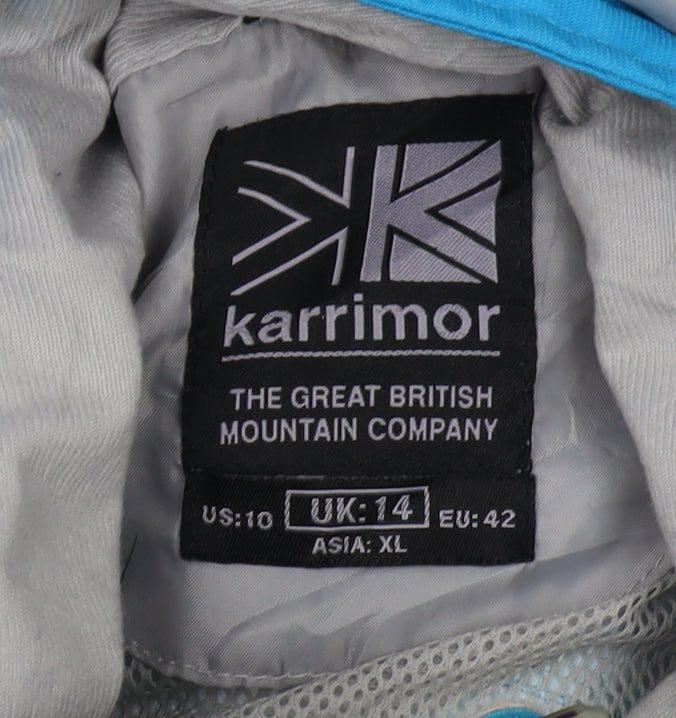 Karrimor Women's Blue Parka Jacket Size 14 Waterproof