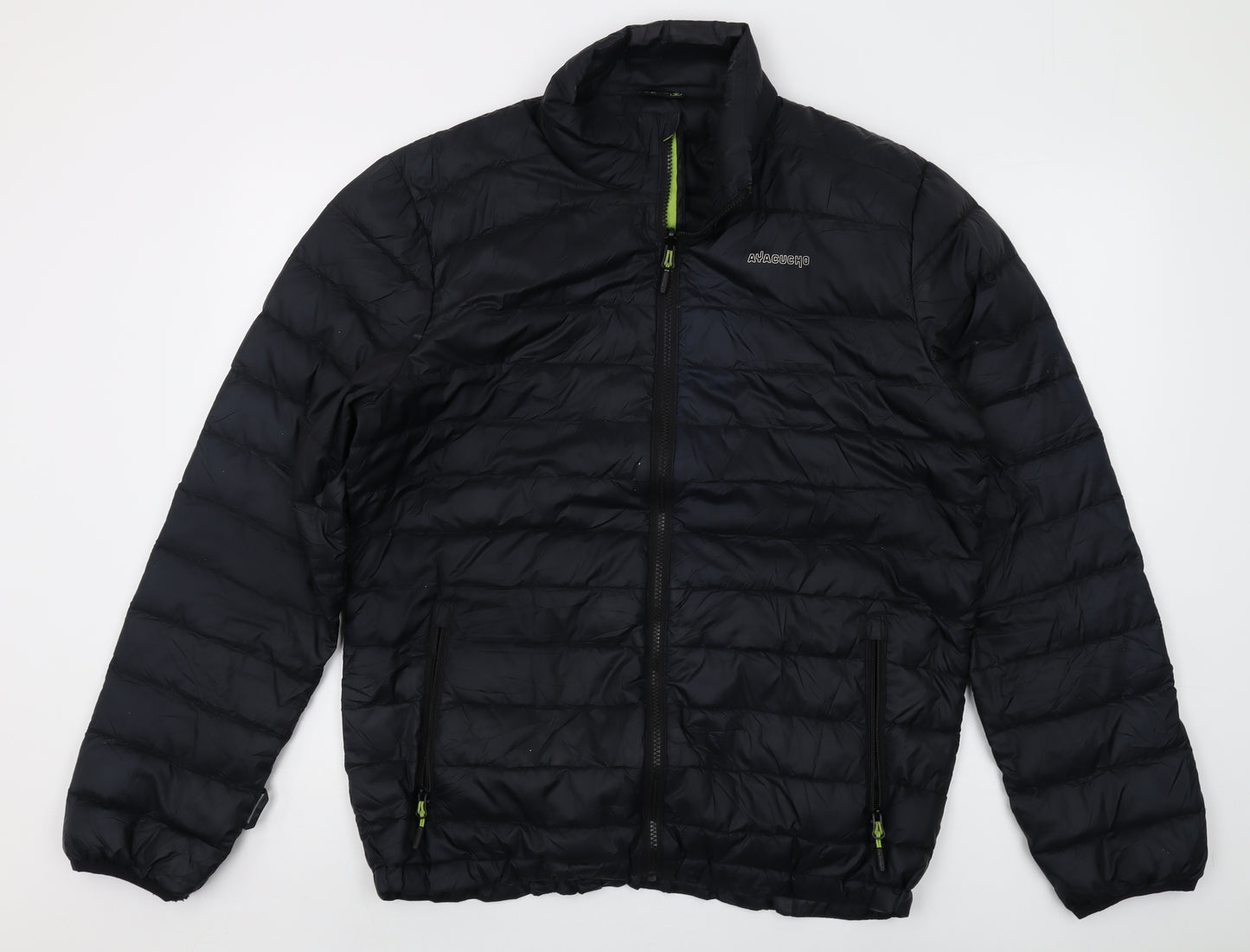 Ayacucho Men's Black XL Puffer Jacket for Casual Winter