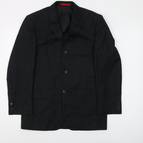 Burton Men's Black Striped Blazer, Size 36S
