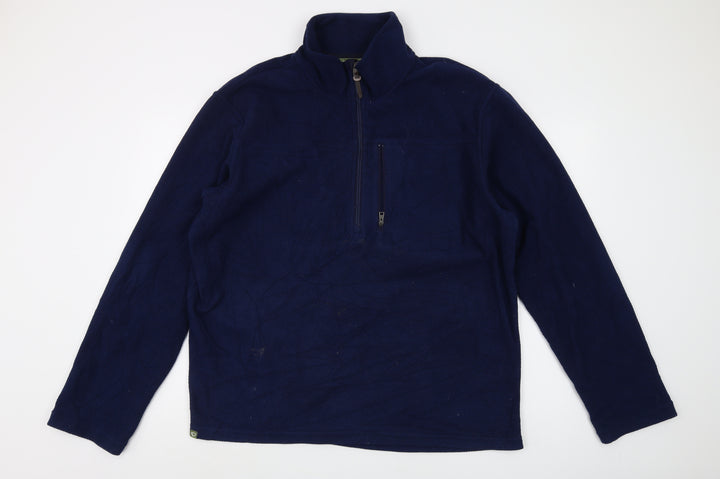 Brasher Men's Blue 1/2 Zip Fleece Sweatshirt XL