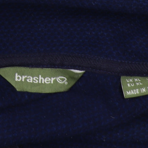 Brasher Men's Blue 1/2 Zip Fleece Sweatshirt XL