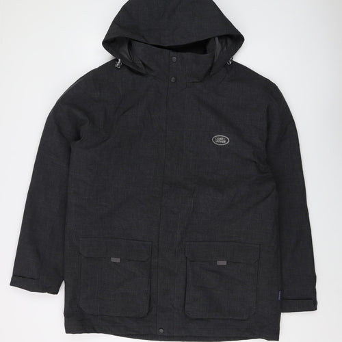 Land Rover Men's Black Hooded Parka Jacket L