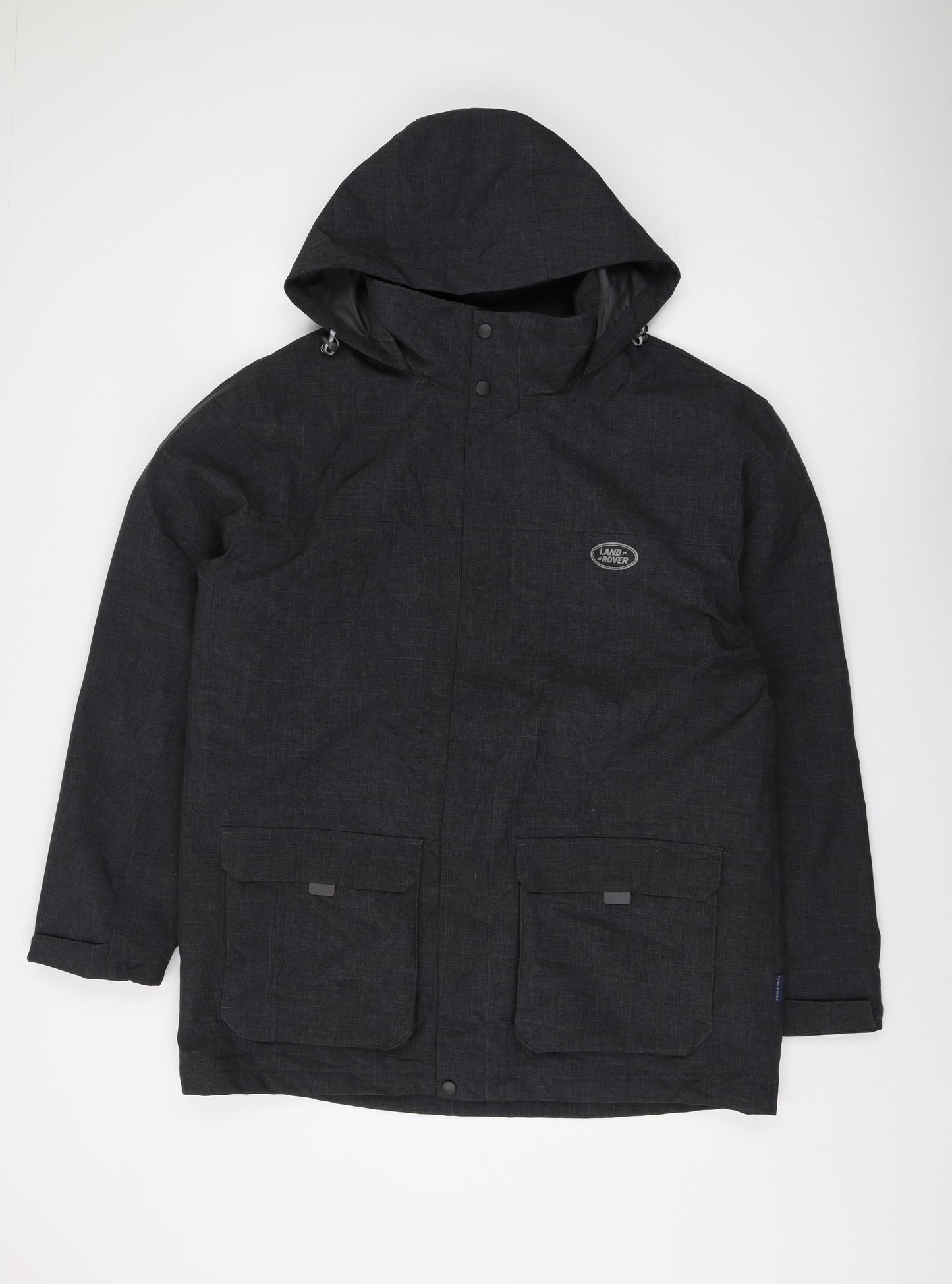 Land Rover Men's Black Hooded Parka Jacket L