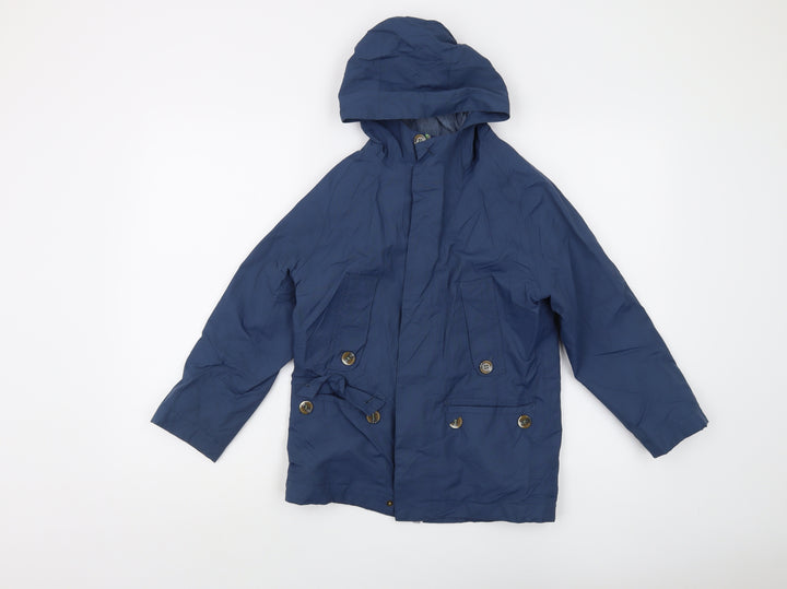Joules Boys Blue Hooded Jacket 9-10 Years Waterproof Coverall
