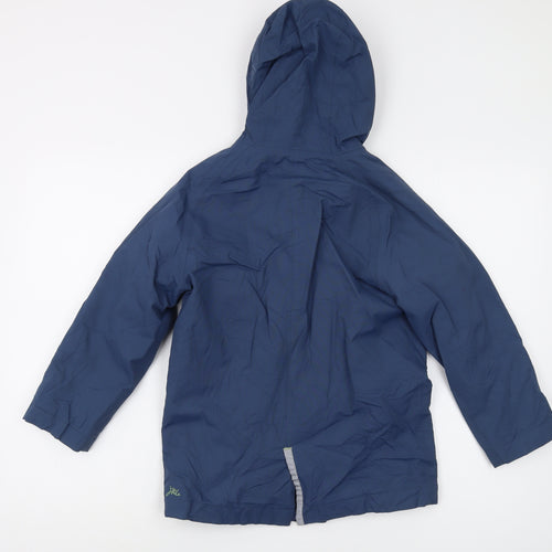 Joules Boys Blue Hooded Jacket 9-10 Years Waterproof Coverall