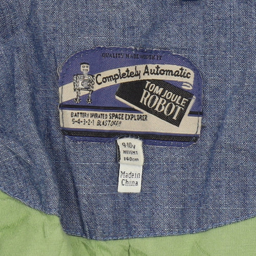 Joules Boys Blue Hooded Jacket 9-10 Years Waterproof Coverall