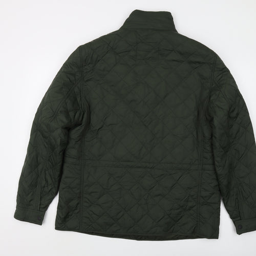 Marks and Spencer Men's Green Quilted Jacket Size L