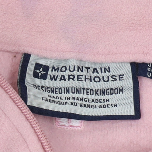 Mountain Warehouse Women's Pink Fleece Jacket Size 10