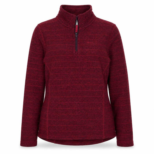 Front view of Mountain Warehouse Women's Red Henley Sweatshirt, size 12