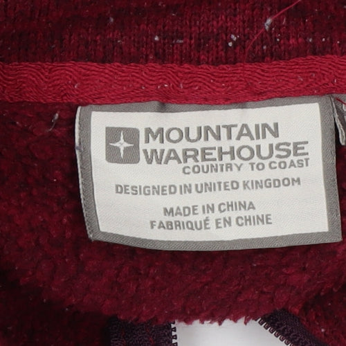 Mountain Warehouse Women's Red Henley Sweatshirt Size 12