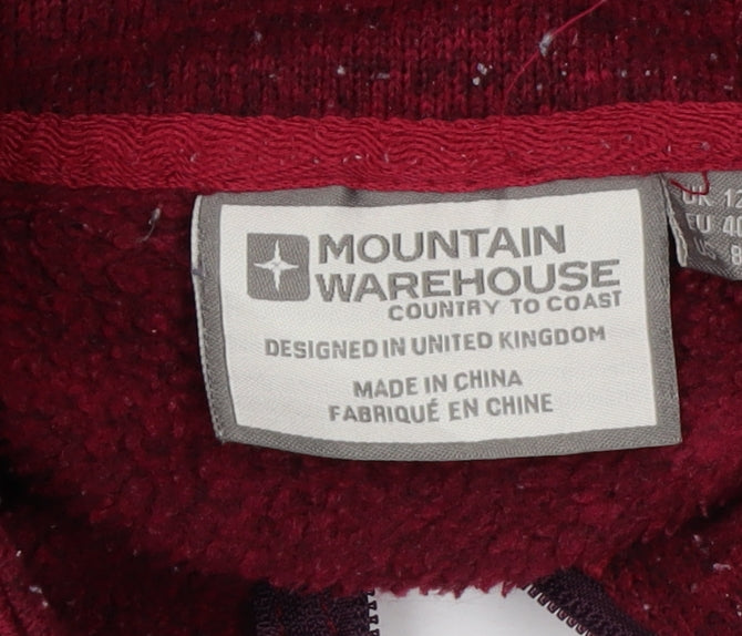 Mountain Warehouse Women's Red Henley Sweatshirt Size 12