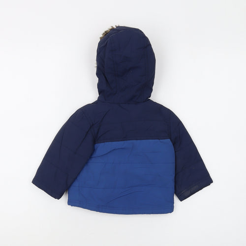 McKenzie Blue Unisex Puffer Jacket 6-9 Months Hooded Winter
