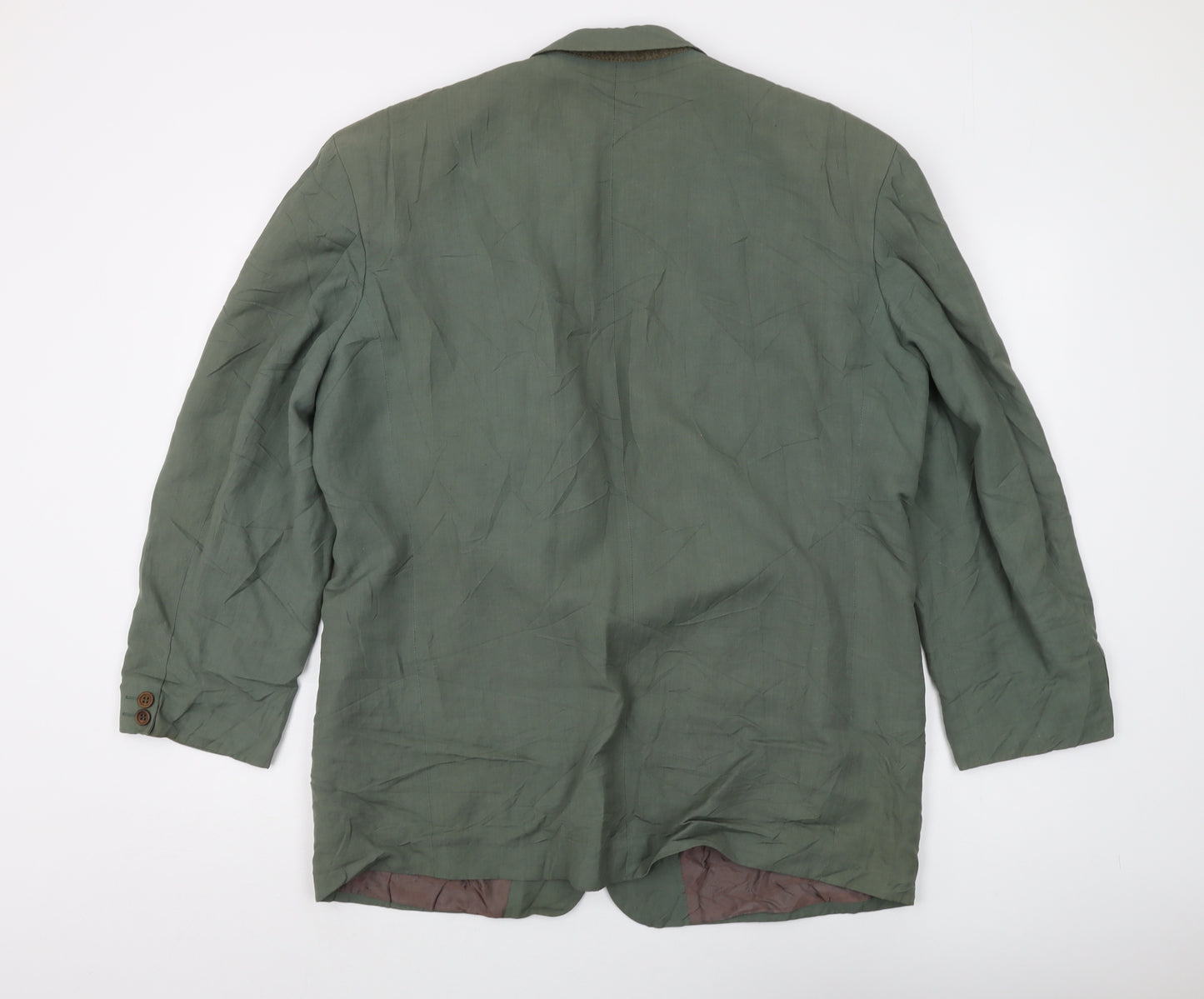 Hugo Boss Men's Green Linen Blazer 44R