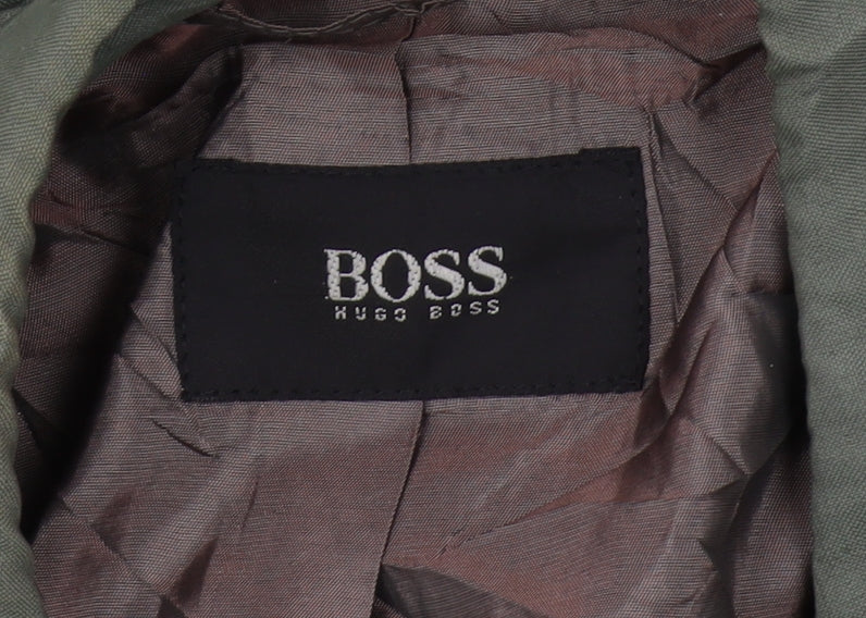 Hugo Boss Men's Green Linen Blazer 44R