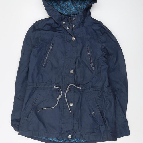 Mantaray Women's Blue Hooded Parka Jacket Size 12