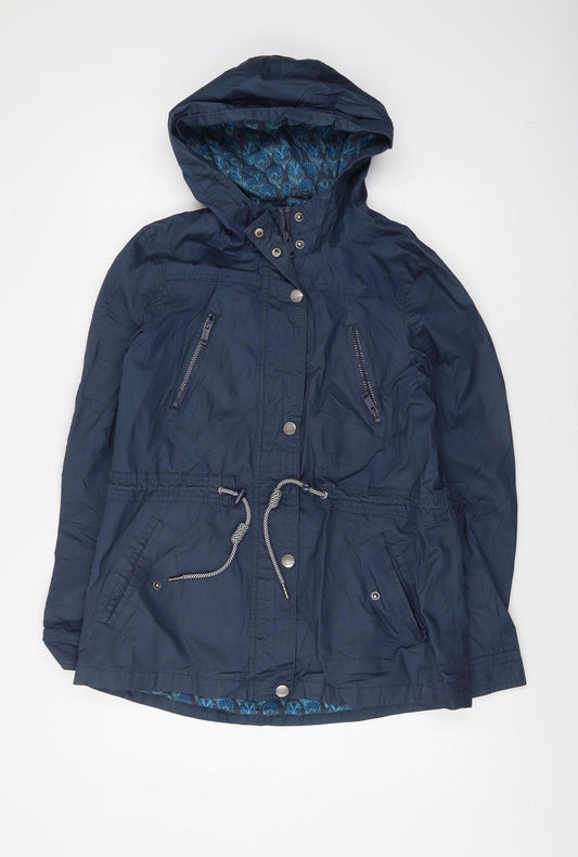 Mantaray Women's Blue Hooded Parka Jacket Size 12