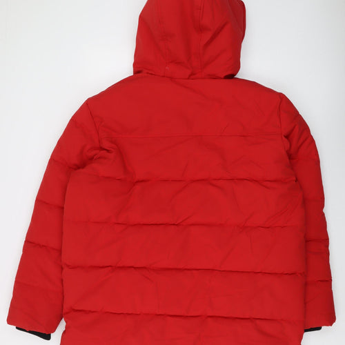 Marks and Spencer Red Men's XL Hooded Puffer Jacket