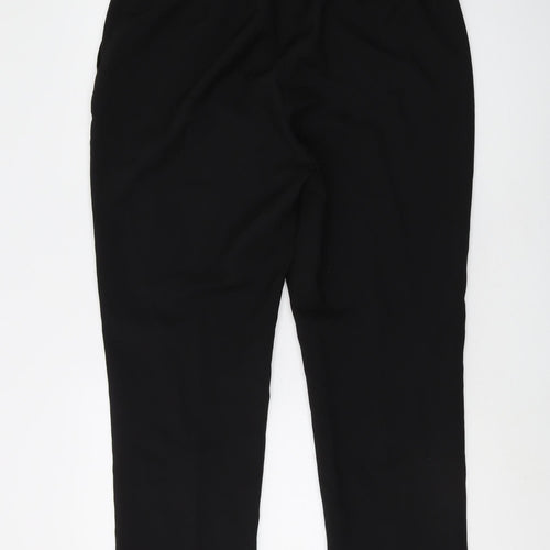 ASOS DESIGN Women's Black Cropped Trousers, Size 16