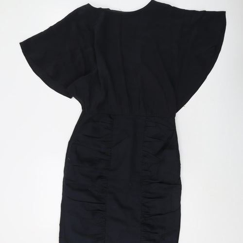Pied A Terre Women's Black Silk Cotton Dress UK 8