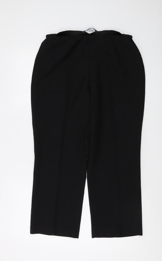 Bonmarché Women's Black Straight Trousers Size 12