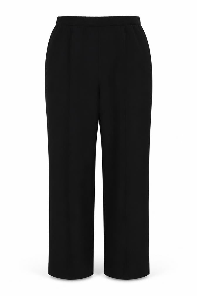 Front view of Bonmarché Women's Black Straight Trousers, size 12