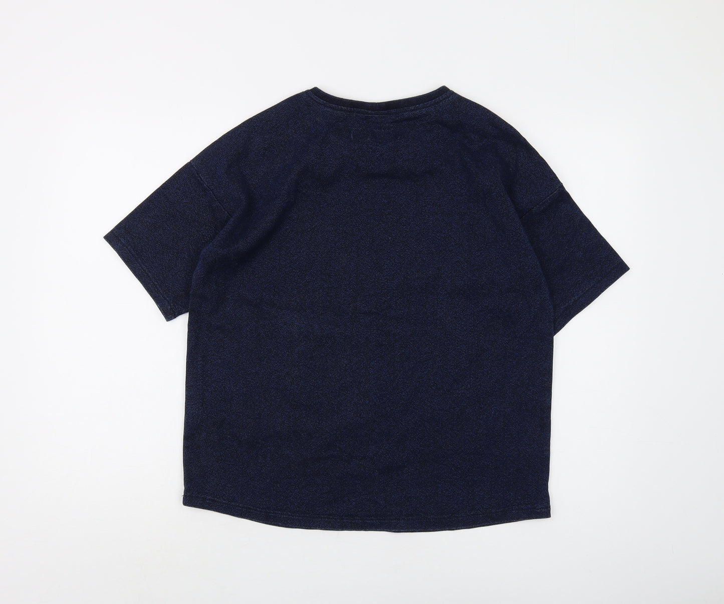 Topshop Women's Blue Crew Neck T-Shirt, Size 6