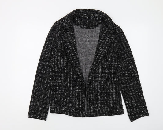 New Look Women's Black Check Suit Jacket Blazer Size 10