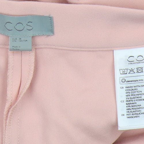 COS Women's Pink Flared Trousers UK 10